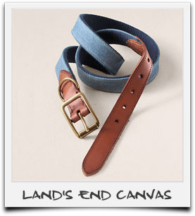 Land’s End Canvas Men’s Chambray Overlay Belt