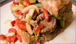Italian beef sandwich