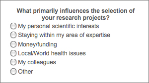 What Influences Your Research? survey