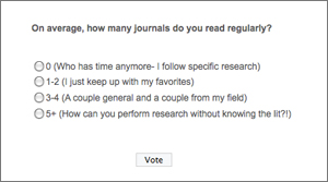 How many journals do you read?